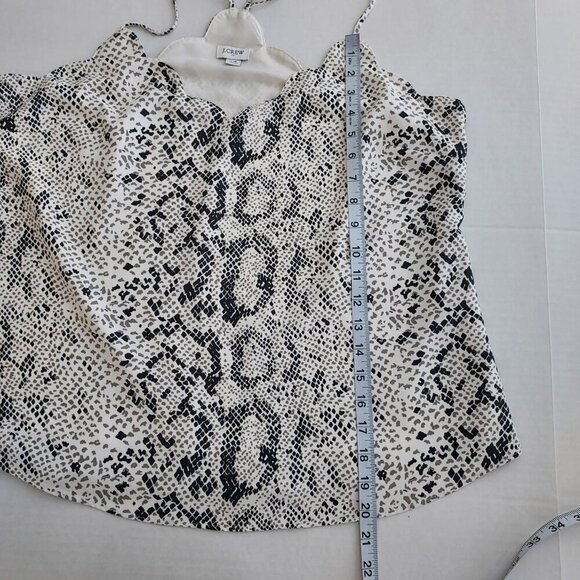 J Crew Snakeskin Scalloped Cami Top Size 14 - Picture 2 of 9